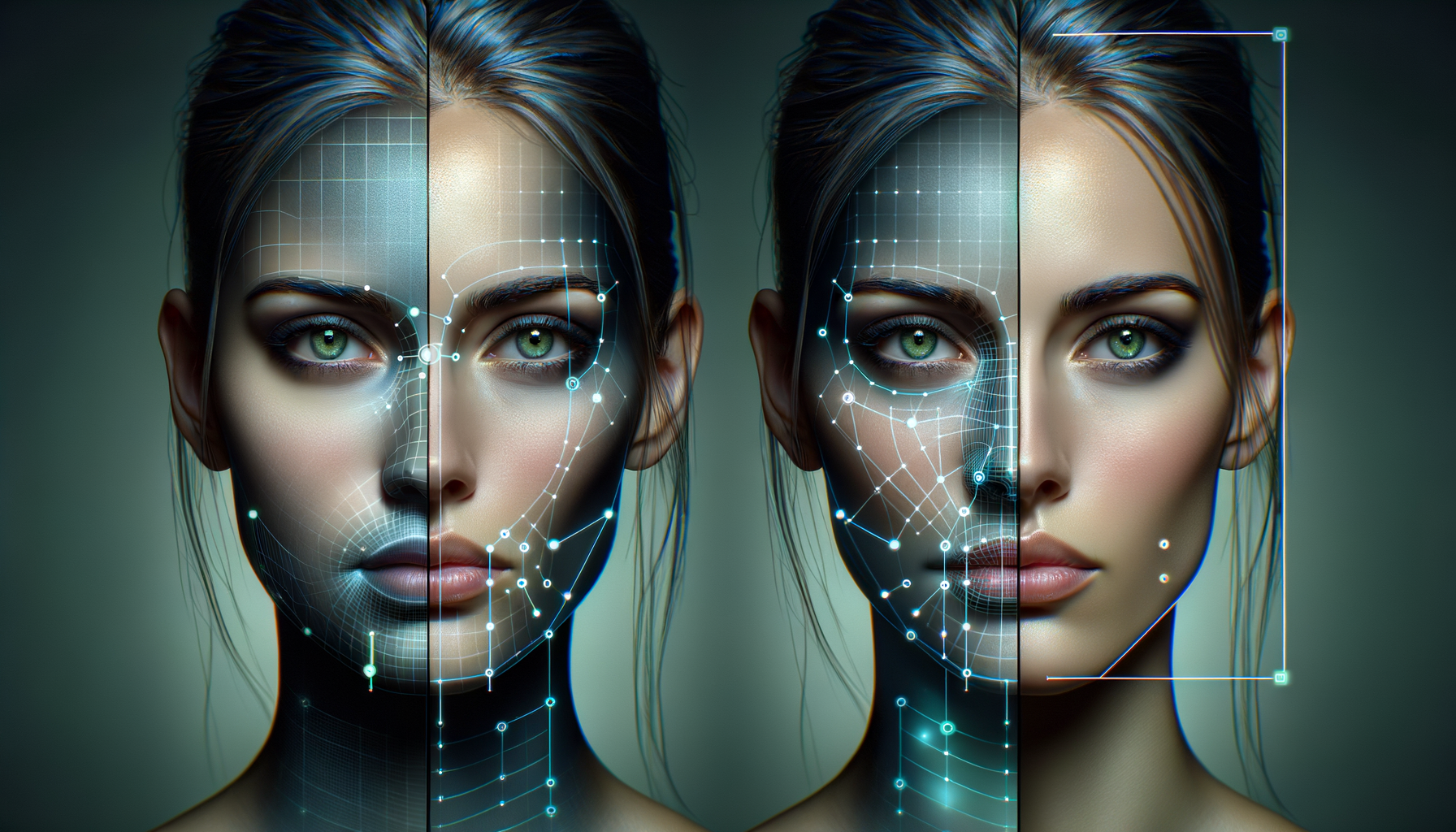 Before and after face swap